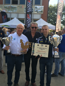 Jean-Marie Alméras en présence de M. Francesco Amante, Président de la scuderia Bologna et Stéfano Di Fulvio, Champion d’Europe de la Montagne 2016 catégorie 5