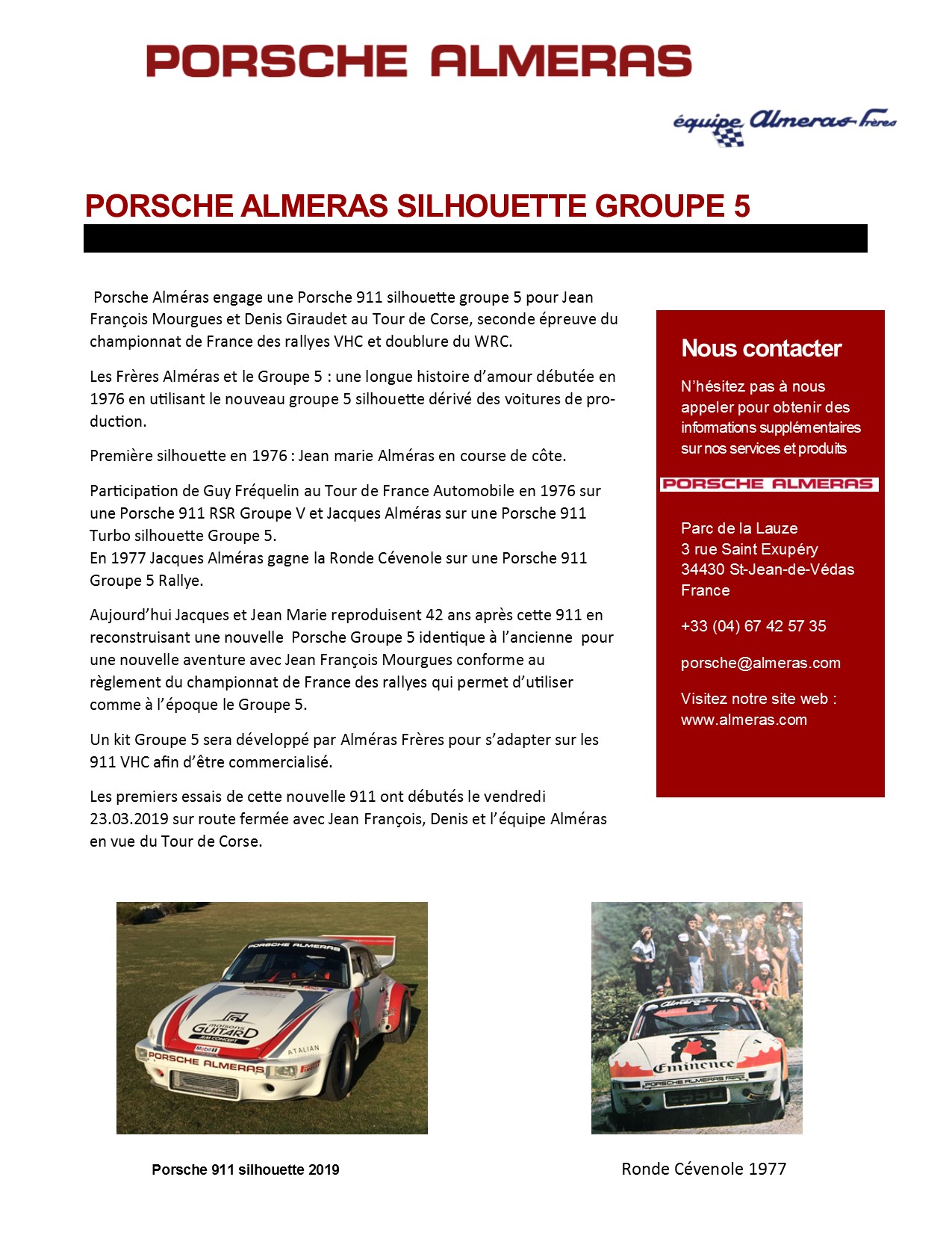 Porsche Alméras Silhouette Groupe 5